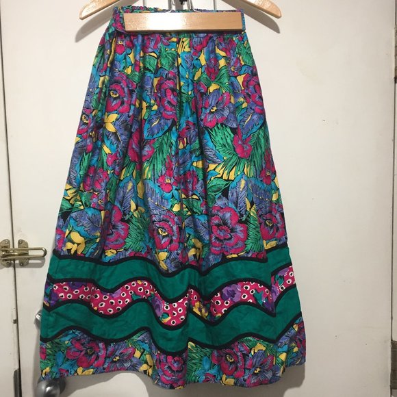 VINTAGE SUTTLES & SEAWINDS MAXI SKIRTS SIZE 26 - Picture 6 of 7